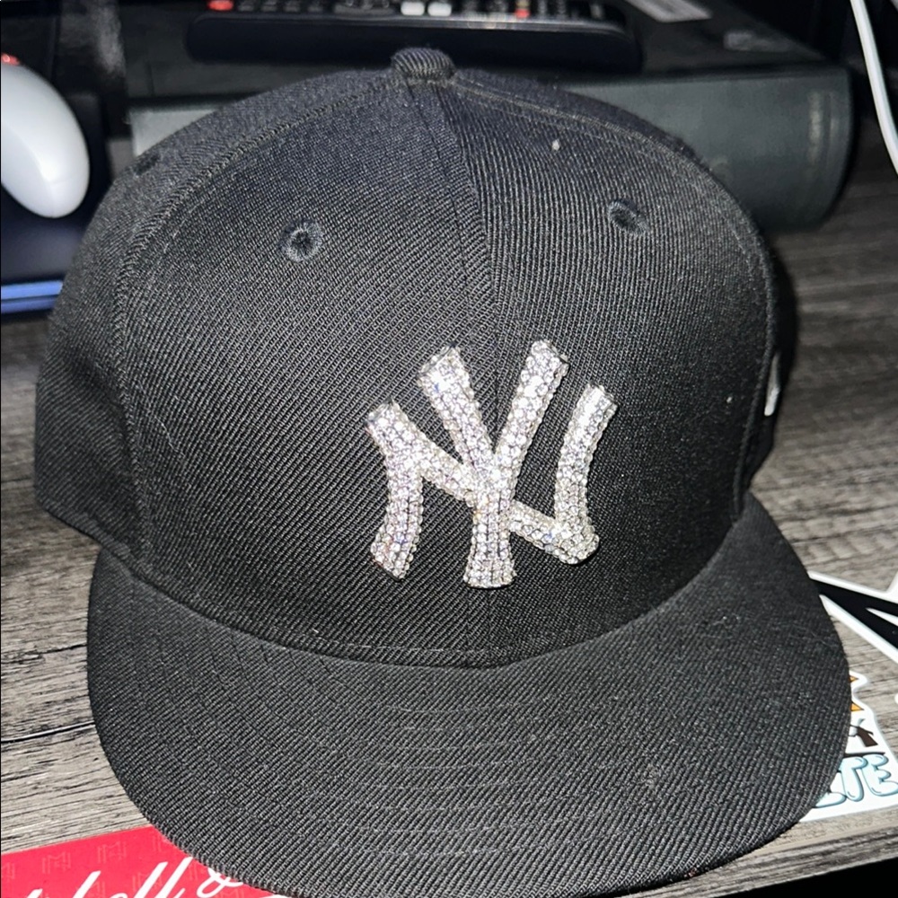 New Era Black Cap with Silver Logo